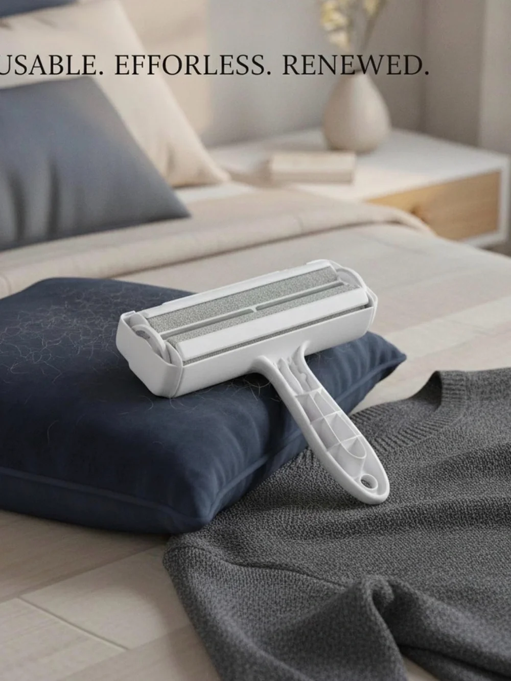 White Lint and Hair Removal Brush for Men Grooming